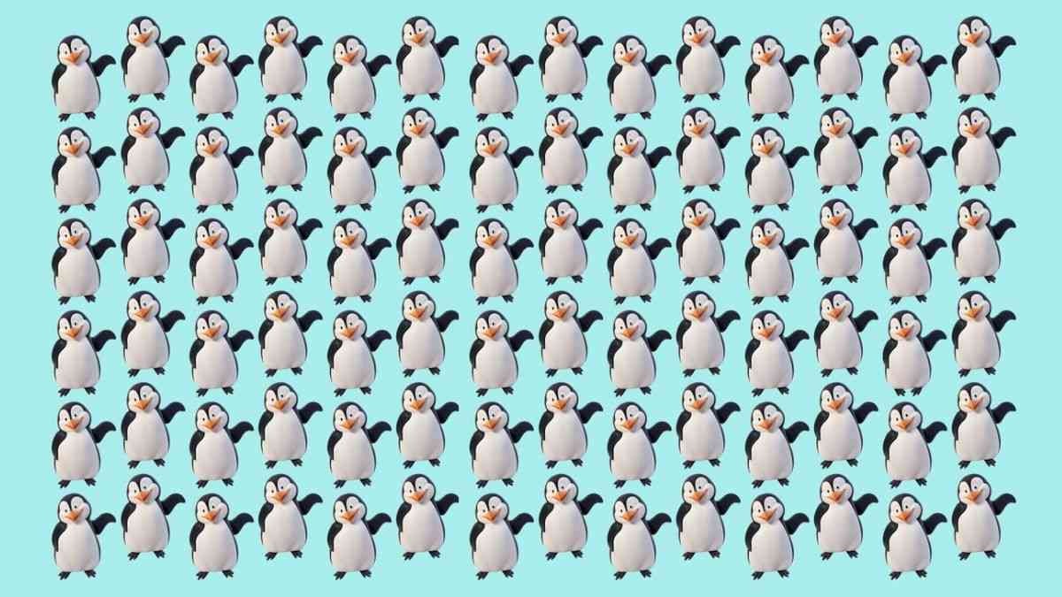BrainTeaserIQTestSpotTheOddPenguinInPicture
